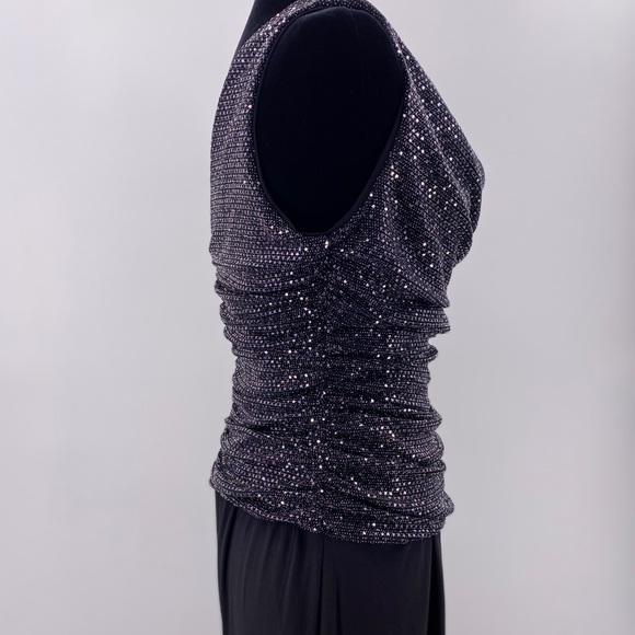 R&M Richards Black Sparkle Jumpsuit Pants - Picture 9 of 12